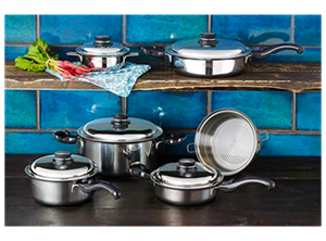 Wide Edge Cookware Stainless Steel Kitchen Ware Cooking Pot Cookware Sets -  China Kitchen Utensils and Cookware Set price