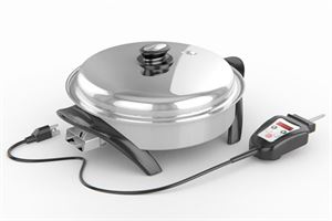 Stainless Steel Electric Oil Core Skillet with Cover